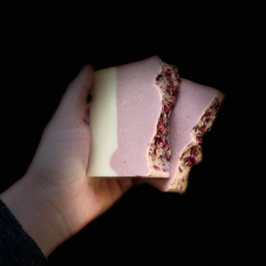 Rose Petal Natural Soap by Old Factory Custom wholesale soap with pink clay