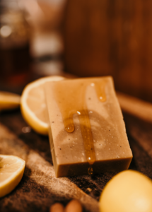 Lemon Honey Almond Soap wholesale custom soap by Old Factory Soap