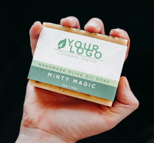 Custom mint soap handmade by Old Factory Soap. We offer private label, custom, and wholesale soap