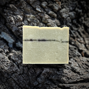 Pine tar and lavender custom soap by old factory soap. handmade in hot springs north carolina